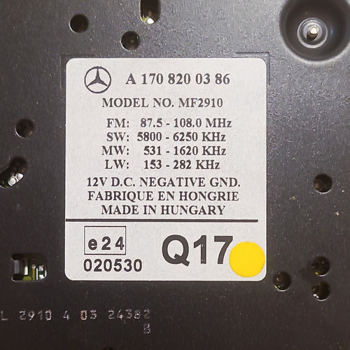 Mercedes w168 autoradio radio - mercedes,